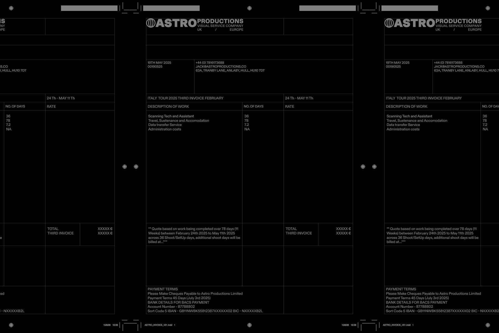 Archivo.Solutions, : Astro Productions visual identity (fig. 9)